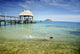 Fiji, Mamanuca Islands, Wadigi Island in distance Wall Mural