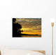 Silhouette Of Palm Trees Along The Ocean Wall Mural