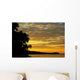 Silhouette Of Palm Trees Along The Ocean Wall Mural