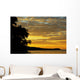 Silhouette Of Palm Trees Along The Ocean Wall Mural