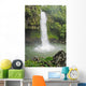 Fiji, Taveuni, Tavoro Waterfall cascading into tropical pool Wall Mural