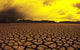 Cracked mud in dry lake bed in warm afternoon lighting Wall Mural