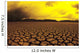 Cracked mud in dry lake bed in warm afternoon lighting Wall Mural