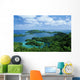 Fiji, Landscape overlooking bay among islands Wall Mural