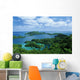 Fiji, Landscape overlooking bay among islands Wall Mural