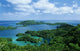 Fiji, Landscape overlooking bay among islands Wall Mural