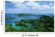 Fiji, Landscape overlooking bay among islands Wall Mural