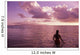 Fiji, Wakaya Island, Woman In Ocean Silhouetted At Sunset Wall Mural