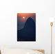 Brazil, Rio De Janeiro, Sugarloaf Mountain Silhouetted At Sunset Wall Mural