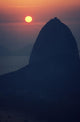 Brazil, Rio De Janeiro, Sugarloaf Mountain Silhouetted At Sunset Wall Mural