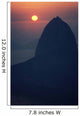 Brazil, Rio De Janeiro, Sugarloaf Mountain Silhouetted At Sunset Wall Mural