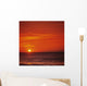 Orange Sunset Over Ocean Water, Sunball On Horizon Wall Mural