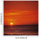 Orange Sunset Over Ocean Water, Sunball On Horizon Wall Mural