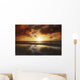Beach Tidepool Next To Ocean Reflecting The Sunset Sky Wall Mural