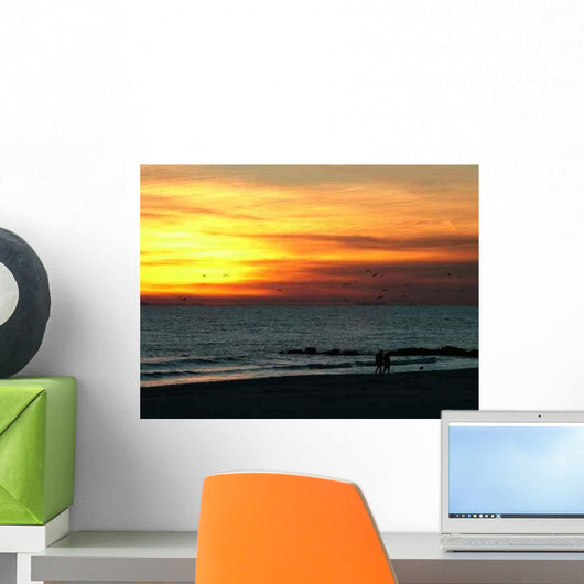Long Beach Sunset Wall Decal