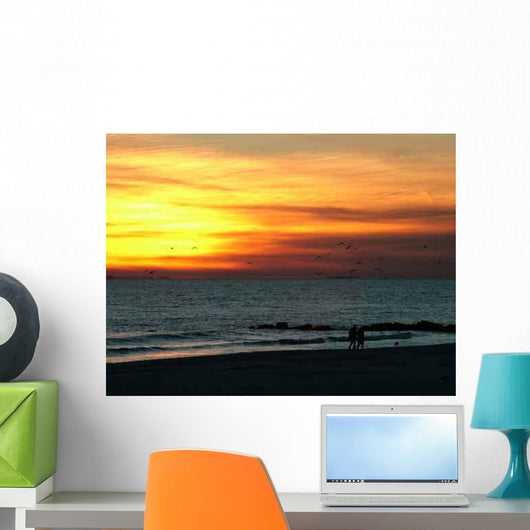 Long Beach Sunset Wall Decal