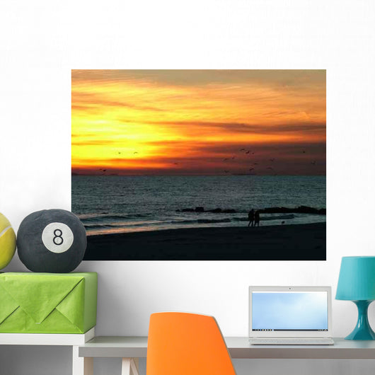 Long Beach Sunset Wall Decal