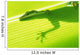 Outline Of A Green Lizard From Under A Leaf Wall Mural