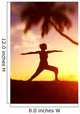 Hawaii, Maui, Olowalu, Woman Doing Yoga At Sunset Under Palm Tree Wall Mural