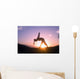 Hawaii, Maui, Olowalu, Woman Doing Yoga At Sunset Wall Mural