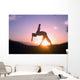 Hawaii, Maui, Olowalu, Woman Doing Yoga At Sunset Wall Mural