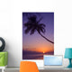 Hawaii, Maui, Olowalu, Palm Tree Over The Beach At Sunset Wall Mural