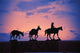 Silhouette Of Donkey Train Statue Against Sunset Wall Mural