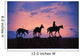 Silhouette Of Donkey Train Statue Against Sunset Wall Mural