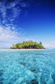 French Polynesia, Tahiti, Turquoise water and blue sky Wall Mural