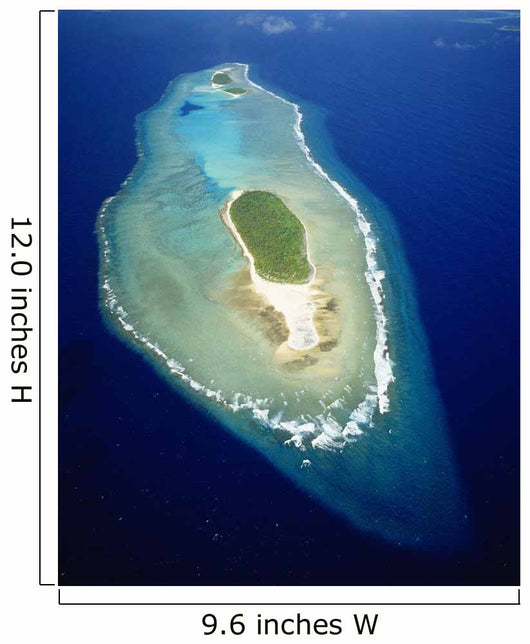 Micronesia, Aerial view of island near Ulithi Yap State Wall Mural