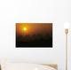 China, Guilin, Piled Silk Mountains, Orange Misty Sunset Wall Mural