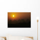 China, Guilin, Piled Silk Mountains, Orange Misty Sunset Wall Mural