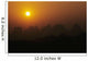 China, Guilin, Piled Silk Mountains, Orange Misty Sunset Wall Mural