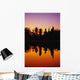 Silhouetted And Reflecting On Water Wall Mural