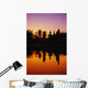 Silhouetted And Reflecting On Water Wall Mural