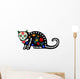 Calavera Skeleton Cat Wall Decal
