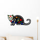 Calavera Skeleton Cat Wall Decal