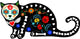 Calavera Skeleton Cat Wall Decal
