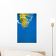 Underwater View Of Yellow Paddle Stroking Water, Creating Bubbles Wall Mural