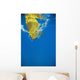 Underwater View Of Yellow Paddle Stroking Water, Creating Bubbles Wall Mural