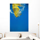 Underwater View Of Yellow Paddle Stroking Water, Creating Bubbles Wall Mural