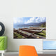 Line Of Outrigger Canoes On Beach Wall Mural