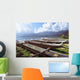 Line Of Outrigger Canoes On Beach Wall Mural