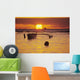 Orange Reflections On Water And Sun On Horizon Wall Mural