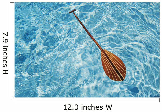 Overhead View Of Paddle Floating On Surface Of Turquoise Water Wall Mural