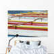 Hawaii, Oahu, Lineup Of Colorful Outrigger Canoes Wall Mural