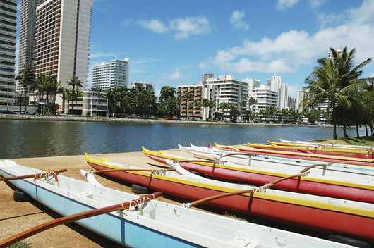 Waikiki Buildings Across The Water Wall Mural
