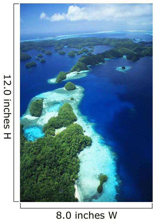 Micronesia, Palau, Rock Islands, Aerial Wall Mural