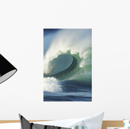 Hawaii, Oahu, North Shore, Waimea Bay, Wild And Crashing Shorebreak Wall Mural