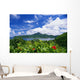 American Samoa, Pago Pago Harbor, Greenery And Flowers, Clouds In Sky Wall Mural